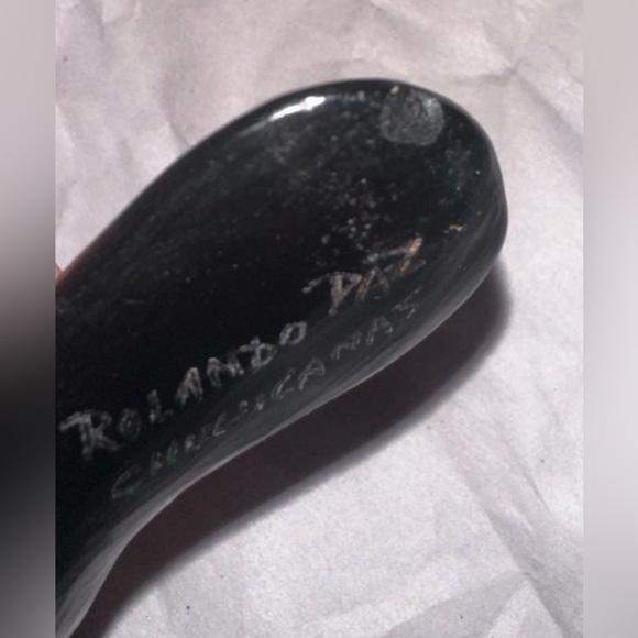 Chulucanas Peru Peruvian Pottery Signed Rolando Paz Bird Figurine - Picture 10 of 13